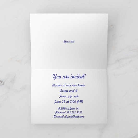 新居だ！ 招待状 (内部)