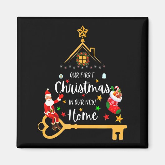 新居での初めてのクリスマス Xmas  マグネット (正面)
