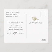 新居のお休み オリジナル装飾 引っ越しのお知らせ インビテーションポストカード (裏面)