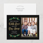 新居のお引越し発表 ホリデーポストカード (正面/裏面)