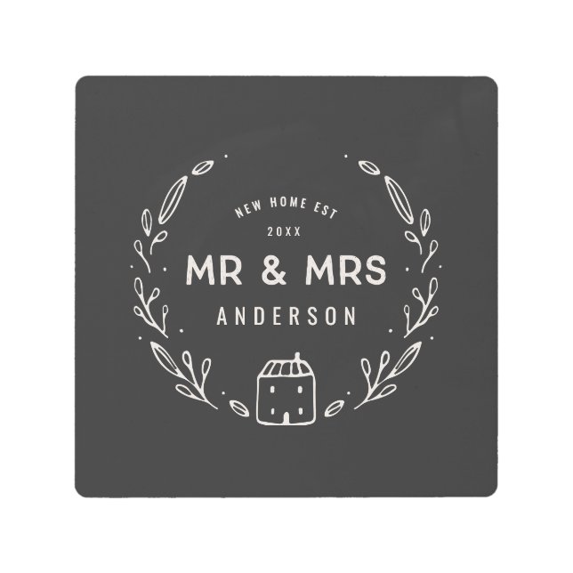 新居のご夫妻 メタルプリント (正面)