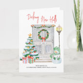 新居のドアナンバー クリスマス引越し 案内状 (正面)