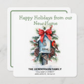 新居のホリデー引越しのお知らせ シーズンカード (正面/裏面)