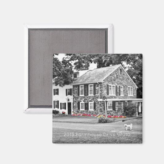 新居の写真 引っ越し ギフト 時代を超える記念品 楽しい マグネット (正面/裏面)