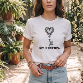 新居の幸せを鍵グラフィックTシャツ Tシャツ