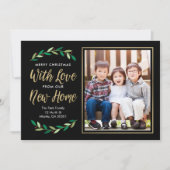 新居の引っ越しおめでとう　ホリデー フォト カード (正面)