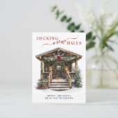新居を飾る ホームパーティークリスマス引越し 案内ポストカード (スタンド正面)