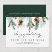 新居グリーンのお引越しお知らせカード シーズンカード (正面/裏面)