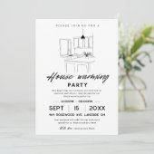 新居パーティーのご案内 保存日付 招待状 (スタンド正面)