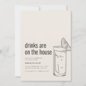 新居パーティー招待状(カクテル付き) 招待状 (正面)