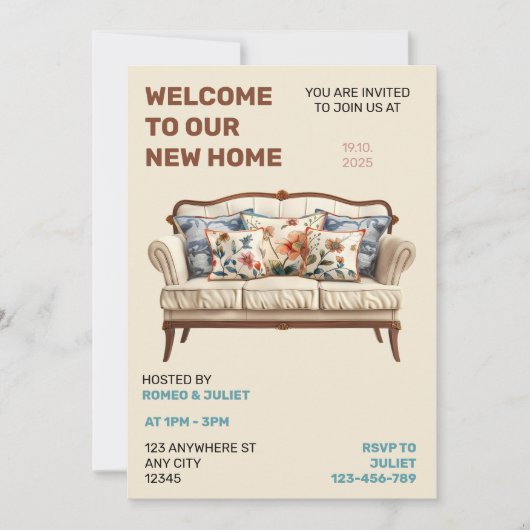 新居パーティー招待状 招待状 (正面)