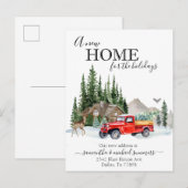 新居ホリデー引越しのお知らせトラック 案内ポストカード (正面/裏面)