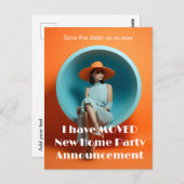 新居住所パーティーのお知らせ ポストカード (正面/裏面)