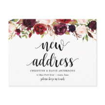 新居住所、おしゃれなバラ柄、ご案内