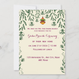 新居入居式の招待状 招待状