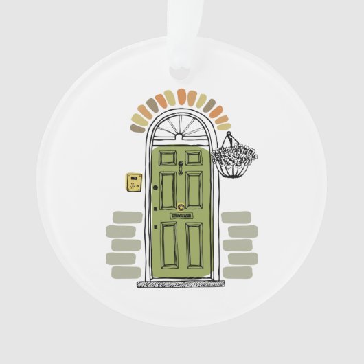 新居用名前、住所、郵便番号、年 オーナメント (正面)