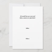 新居祝いの招待状 招待状 (裏面)