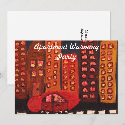 新居祝いの招待状 招待状 (正面/裏面)