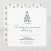 新居祝いパーティーの招待状 現代のクリスマス 招待状 (正面/裏面)