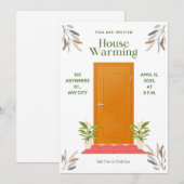 新居祝いパーティー招待状, 新居への招待 招待状 (正面/裏面)