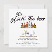 新居祝いパーティー | Let's Stock the Bar 招待状 (正面)