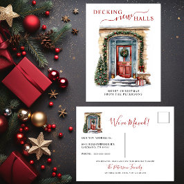 新居祝い ホリデー 赤いドア 引越し 案内ポストカード