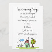 新居祝い 引っ越しパーティー 招待 招待状 (正面/裏面)