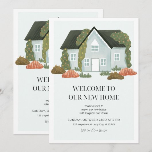 新居祝い 招待状 (正面/裏面)