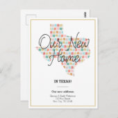 新居 – テキサス州引越し案内はがき ポストカード (正面/裏面)