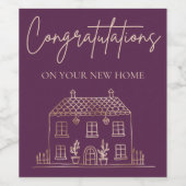 新居 ワインボトル ラベル (シングルラベル)