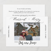 新居 喜びの結婚 クリスマス 引越 お知らせ (正面/裏面)