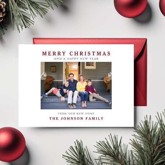 新居 引越し クリスマス メリークリスマス 写真 ホリデー ポストカード
