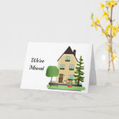 新居/新住所お知らせノートカード カード (黄色い花)