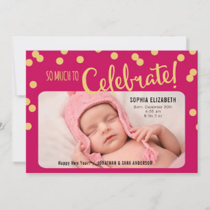 新年あいさつベビーガール誕生のお知らせ シーズンカード