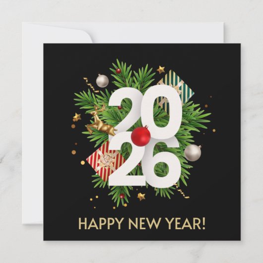 新年あけましておめでとうございます2026 招待状 (裏面)