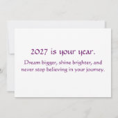 新年あけましておめでとうございます2027年 カード (裏面)