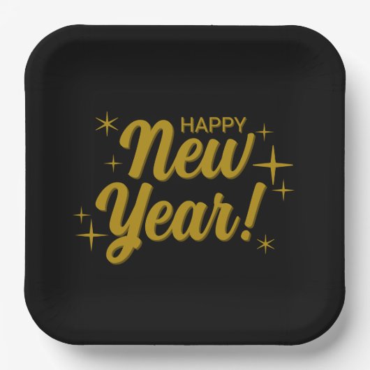新年あけましておめでとうございます ペーパープレート (正面)