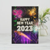 新年あけましておめでとうございます 2023年を祝う花火 シーズンカード (スタンド正面)