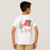 “新年あけましておめでとうございます 2026年お祝い” Tシャツ (裏面フル)