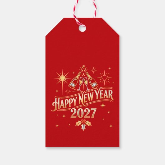 新年あけましておめでとうございます 2027年 ギフトタグ (裏面)