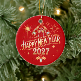 新年あけましておめでとうございます 2027 セラミックオーナメント