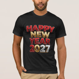 新年あけましておめでとうございます 2027 ファミリーマッチング Tシャツ