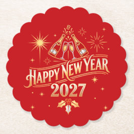 新年あけましておめでとうございます 2027 ペーパーコースター