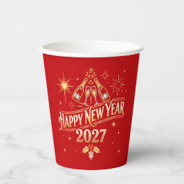 新年あけましておめでとうございます 2027 紙コップ