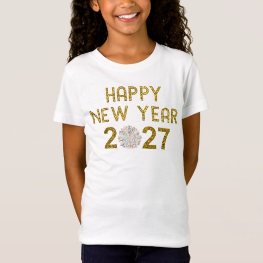新年あけましておめでとうございます 2027 Tシャツ (正面)