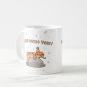 新年おめでとうおもしろい、新年おめでとう コーヒーマグカップ (正面左)