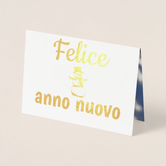 新年おめでとうございますイタリアン- in 箔カード (正面)