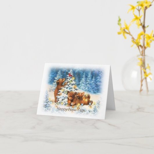 新年おめでとうございます カード (黄色い花)