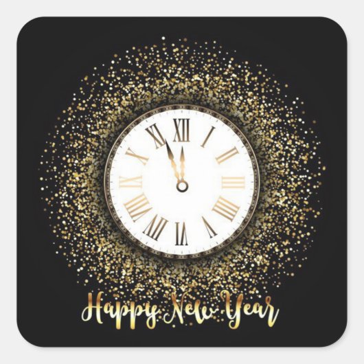 新年おめでとうございます スクエアシール (正面)