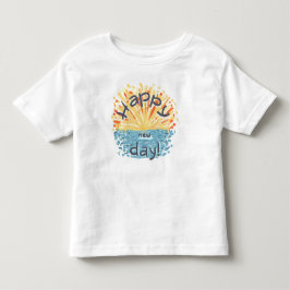 新年おめでとうございます! トドラーTシャツ